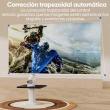 Proyector inteligente para el hogar es compatible con sistemas Android y Apple, ofrece resolución 4K, admite conectividad Wi-Fi, es portátil y fácil de usar. Gira 180° y reproduce diversas películas y series de televisión. Ideal para salas de estar, dormitorios y patios, es un regalo ideal para aniversarios o cumpleaños. - Tipo de Enchufe A USA (110-127V) - Ver 7