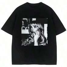 Graphic Cotton T-Shirt Classic Vintage Sabrinas Carpenter T-Shirt Sweet Tour Fashion Hip Hop Oversized T Shirt Men Women Y2k T Shirts Fans Gift Women's Clothing Y2K,Oversize Plus Size Men's S To 5XL,Summer Tee - 白色 - 查看 9