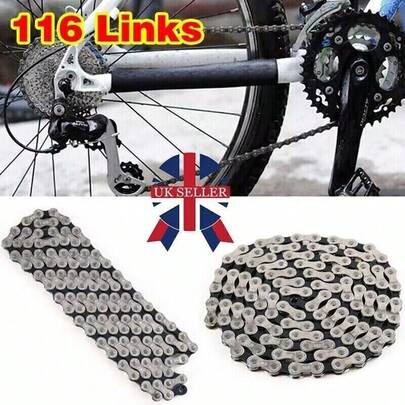For Shimano IG51 8 Speed Chain Bike Chain MTB Bike 116 Links Silver