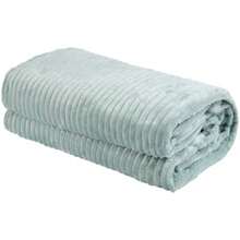 PALASSI de Rayas Suave y Caliente para Cama Sofa en Forro Polar, Distintos Colores y Tamaños Disponibles. (, )(Matrimonial Aqua) - Multicolor - Ver 2