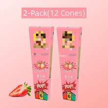 Fruit Fusion Rolling Papers - 2 Pack (12 Sheets) | Sweet Blueberry, Juicy Watermelon & Fresh Strawberry Flavors - 2 Gói (12 Nón) - Xem 3