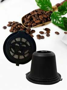 1个可重复使用的咖啡胶囊过滤杯，适用于可重复使用的咖啡胶囊和Gusto咖啡胶囊，3种颜色可选，适合学生和返校用品。 - 黑色 - 查看 2