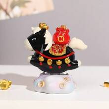 1个可爱卡通财运摆件，办公桌装饰，风水摆件，寓意吉祥，新年礼物，送给同事、男朋友、女朋友（管道、机械、办公桌配件） - 彩色 - 查看 3