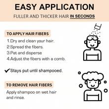 Goiple Professional Hair Building Fibers & Styling Kit,3-In-1 Formula For Instantly Fuller, Thicker Hair & Beard – Natural - Looking Hair Loss Concealer, Pump Applicator Tools –For Thinning Hair, Bald Spots, Hairline Enhancement & Quick Volumizing Styling - 赤褐色 1pc/0.97oz - 查看 6