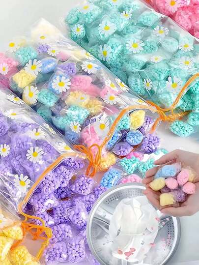 100/200pcs/300pcs Pack Fragrant Beads, Long-Lasting Fabric Softener, Clothes Freshener Beads, Laundry Fragrance Beads, Removes Odors, Laundry Care Cleaning Supplies, Cleaning Tools, Apartment Essentials, Modern Stain Remover (Weight May Vary Slightly, Based On Net Content, ±3 Beads Per Pack Is Normal)