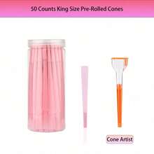 OFFPUFF 68 Pieces Pink Strawberry Smell Proof Pouch Bag With Combination Lock Pre-Rolled Cones Metal Grinder Rolling Tray Mylar Bag StorageTube Kits - Quả dâu - Xem 5