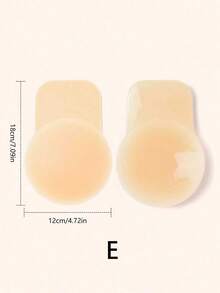 vfvQueen 1 Pair Plus Size Invisible Lift Breast Petals, Seamless Self-Adhesive Lift Bra Petals, Strapless Backless Lift Breast Petals, Streamlined Design, Smooth Texture, Adhesive Bra - Multicolor - View 13