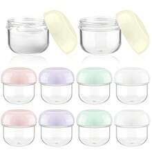 RONRONS 10 Pieces 20ml Travel Jars For Creams Leak Proof Mini Travel Containers With Lids Small Jar For Lip Balm Toiletries Cosmetic Makeup Bottles With Labels Plastic - 20ml - Xem 1
