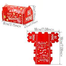 1套/15个，情人节邮箱造型纸盒 - 创意情人节邮箱造型礼品收纳盒