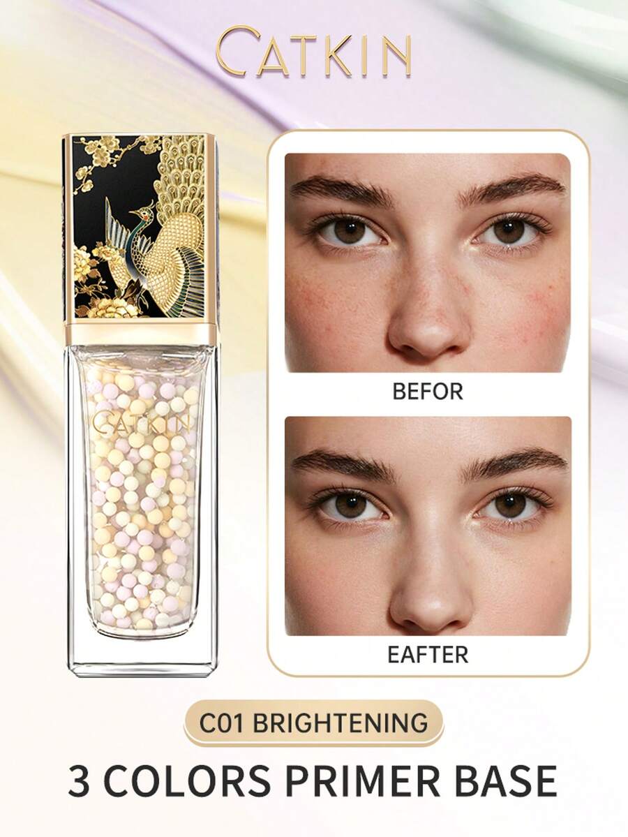 CATKIN Perfect Complexion Tinted Primer, Evens Skin Tone, Minimizes Pores, Hydrating Makeup Primer C01 Brightening - C01 Brightening - View 1