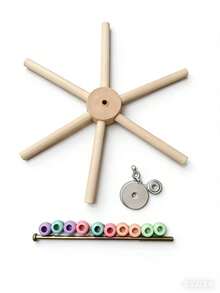 畅销鹦鹉玩具，彩色旋转大风车秋千，鹦鹉益智玩具，鸟笼珠子，颜色随机 - 彩色 - 查看 3