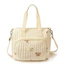 1 chiếc túi đựng đồ cho mẹ màu be, túi đựng đồ cho bà bầu và em bé dung tích lớn, xách tay và đeo chéo 2 trong 1, nhiều ngăn đựng đồ dùng cần thiết cho bé, túi gắn xe đẩy mềm mại và bền chắc dành cho mẹ. - trắng - Xem 12