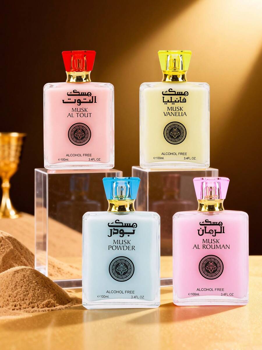 1 Bottle Luxury Middle Eastern Style Fragrance Spray, Featuring Intense Oud And Amber Scent Notes, Long-Lasting Aroma, Elegant Bottle Design, [Premium Arabic Fragrance, Exclusively For Men], Suitable For Formal Dinners, Night Parties, Dates, And Anniversary Celebrations. - Multicolor - View 1