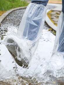 5pcs Reusable Anti-Slip Waterproof Rain Shoe Covers, Thick Disposable Rain Boots, Back To School Supplies, Summer Cooling, Beach, Travel Insulation, Galentines, Puppy, Carnival, Spring Summer Picks, Brides Maid Gifts, Room, Bedroom Decor, Bedroom Decor, Beach, Travel, For Men, For Women, Vacation - Multicolor - View 8