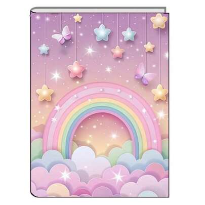 Caderno Brochura Grande Arco-Íris 96 Folhas Capa Dura