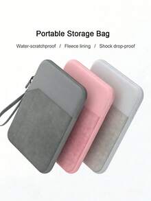 DANYCASE 10.8-13.3 Inch Tablet Laptop Sleeve Bag, 8 Inch Electronics Organizer Pouch With Padded Protection, Compatible With IPad, Devices - Light Grey - View 3