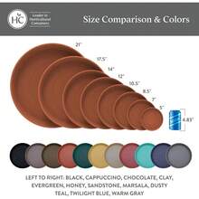 The HC Companies - Platillos Redondos Prima para macetas Plato de plástico para Exteriores e Interiores bandejas Tradicionales para Drenaje de Agua Bandeja Duradera para Plantas 12 Pulgadas - GrisClido - Ver 6