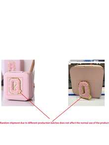 1pc Jewelry Box (A-Z Letters) Jewelry Box, Storage Box, Jewelry Tray, Earring Necklace Storage Rack, Storage Dish, Portable Travel Jewelry Box, Seasonal Storage, Ring Earring Necklace Storage Box, Display Rack - Suitable Gift Box For Girls And Ladies, Halloween Gift Box, Christmas Gift Box - Pink - View 9