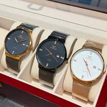 Orologio al quarzo da uomo del marchio ONOLA, set da 3 pezzi, elegante orologio da polso di alta qualità, resistente all'acqua con display del calendario - Multicolore - Visualizzare 6