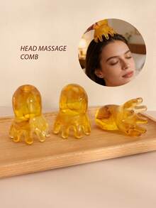 2/3/7/8件套面部按摩工具组合套装，包含刮痧板、揉捏棒、按摩梳、面部按摩滚轮、头部按摩刷等，美容院常用，适合个人使用或作为礼物。 - 彩色 - 查看 6