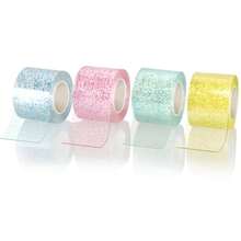 Shiny Nano Tape Bubbles DIY Set, Includes Dual Pink & Blue Glitter Tapes, Glitter Pump, Sequins, Stickers, Straws, Random Selection - Creative Multi-Piece Gift Set, Suitable For Birthday, Carnival, Christmas, Halloween Parties