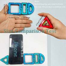 32、56、84块磁性积木儿童玩具，STEM磁性积木感官玩具，适合男孩女孩的儿童磁性积木游戏玩具，促进儿童大脑发育的学前幼儿园幼儿玩具，中号（5.5厘米/2.17英寸，4.7厘米/1.85英寸）