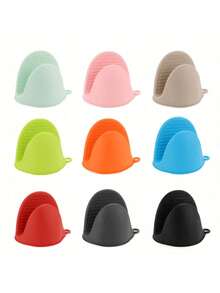 1 Pair Thick Silicone Kitchen Gloves, Heat Resistant, Non-Slip, Waterproof For Baking, Oven, Microwave