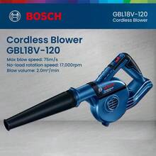 Bosch GBL18V-120 Cordless Blower Compact Heavy Duty Electric Blower (Battery And Charger Are Not Included) Adapted Battery Model: All Bosch 18V Voltage Batteries.