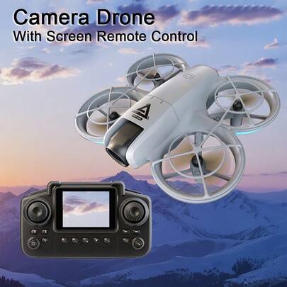 TOKQI Upgraded Drone With Real-Time Image Transmission Screen Remote Control, Adjustable Angle Lens, Optical Flow Hovering, One-Key Take-Off/Landing, Collision Avoidance Design, Portable Storage Bag And SD Card. An Ideal Choice For Beginners And A Great Gift For Teenagers On Holidays And Birthdays.