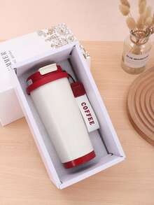 Customized Text LOGO 316 Stainless Steel Inner Coffee Mug Gift , Light Luxury High-End Feeling Girl High Value Double Water Cup, High Value Portable Coffee Mug With Handle Can Be Laser Engraved Logo Car Water Cup, Couple Water Cup.