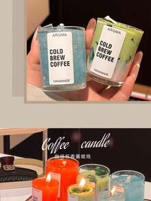 Nouvelles bougies parfumées en forme de tasse de café, bougies parfumées artisanales aux arômes de café, pêche blanche, thé vert, raisin. Décoration d'intérieur, aromathérapie, idéal comme cadeau pour Noël, Thanksgiving, la Saint-Valentin, les anniversaires et autres fêtes. Parfait pour les mères, sœurs, enfants, amoureux, amis et famille. - Multicolore - Voir 12