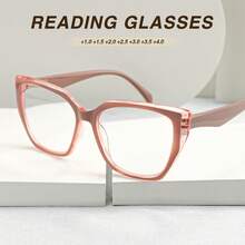 Zinqora 3-Pack Retro Chic Rectangular Reading Glasses Fashion Frame No Accessories Included Reading Eyewear For Stylish Women - Pink Leopard Print + Tortoiseshell + Pink - View 9
