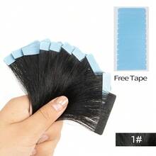 Invisible Tape In Hair Extensions Human Hair Straight 100% Real Human Hair Tape INS Bundles Seamless Skin Weft Black Remy Hair - Multicolor - View 11