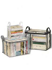 Túi đựng đồ cầm tay chống thấm nước bằng PVC, túi đựng đồ đa năng phù hợp cho phòng khách, phòng ngủ, phòng học, dùng để đựng sách, đồ chơi và đồ ăn vặt. - Bốn màu - Xem 2