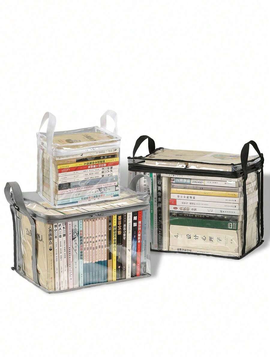 Túi đựng đồ cầm tay chống thấm nước bằng PVC, túi đựng đồ đa năng phù hợp cho phòng khách, phòng ngủ, phòng học, dùng để đựng sách, đồ chơi và đồ ăn vặt.