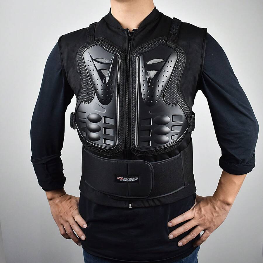 CHCYCLE 摩托车胸部护具,越野摩托车胸部护具,摩托车背心式背部脊椎保护,适合成人,适合成人滑冰者,户外运动爱好者 - 摩托車護甲 - 查看 1