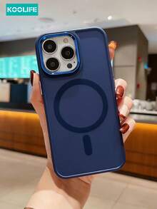 1pc Koolife Skin-Friendly Electroplated Matte Magnetic Case, Anti-Slip Anti-Drop, Matte Skin Feel, Ultra-Thin Hard Shell, PC+TPU, Compatible With IPhone 17 ProMax/17/17 Pro/17 Air/16/16 Pro/16 Plus/16 ProMax/11/11 Pro/11 ProMax/12/12 Pro/12 ProMax/13/13 Pro/13 ProMax/14/14 Plus/14 Pro/14 ProMax/15/15 Pro/15 Plus/15 ProMax, S25 Ultra/24 Plus/23/22 - Blue - View 3