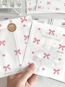 150Pcs 4.7x6.7 Inches Bow Gift Bags Handles Bulk Kraft Brown Paper Shopping Wedding Birthday Party Favor Gift Bags For Goody Craft - Multicolor - View 1