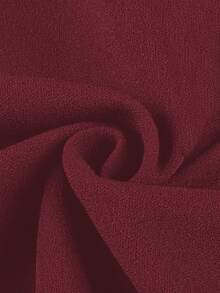 Đầm midi nữ thanh lịch, xếp ly, tay lửng, thích hợp mặc công sở mùa xuân. - Màu Đỏ Sâu - Xem 5