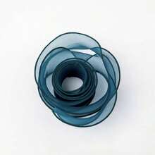 1 Roll 9M Satin Ribbon, Edged Flower Wreath Packaging Ribbon, Bow Making Material, Gift Wrapping Ribbon, Multiple Colors (Champagne, Misty Blue, White, Light Blue, Burgundy, Olive Green, Rust Red), Suitable For Weddings, Valentine's Day, Mother's Day, Birthdays, Christmas And Other Parties - Dusty Blue - View 5