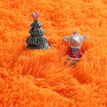 Large Shaggy Area Rug For Living Room & Bedroom – Stain-Resistant Fluffy Carpet With 1.4 In High Pile, Plush Aesthetic Throw Rug, Non-SIip Rubber Backing With 4 Anti-SIip Pads, Durable Edge Stitching – Cozy Minimalist Decor – Great Gift For New Year ! - Orange - View 3