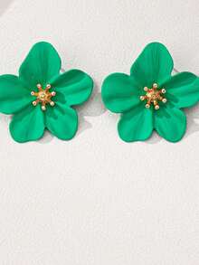 Elegant Floral Design Earrings, Bohemian Cute Style, Lovely Gift For Women, Casual Daily Wear - Floral Design Earrings - View 7