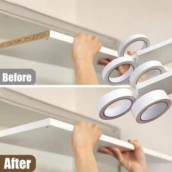 1 buc 10 m/393,7 inch margini albe îngroșate autocolant detașabil, ornamente decorative de perete autoadezive pentru dulap, masă, decor cameră, autocolant de perete autoadeziv din PVC pentru plintă, decor pentru cadru ușă, autocolant pentru gresie și faianță pentru pervaz