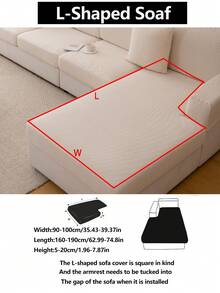 1pc Stretch Sofa Cover, Non-Slip Full Coverage Sofa Seat Cover, Suitable For All Seasons, Fabric Thickened Sofa Slipcover, Machine Washable, Dust-Proof, Pet-Friendly, Protector For Bedroom, Office, Living Room, L-Shaped Sofa, 1/2/3/4 Seater - Beige - View 17