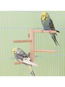 Natural Wooden Climbing Ladder, Parrot Swing Stand, Parrot Climbing Ladder & Bridge, Pet Bird Toy (Screws May Have Slight Roughness Or Oil Residue For Maintenance, Which Does Not Affect Usage) - Multicolor - View 6