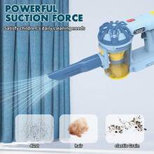 1 Set Kids Simulation Vacuum Cleaner Toy, Children's Pretend Role Play Cleaning Toys, Toy Vacuum Cleaner, Realistic Suction Pretend Play Housekeeping Kit, Pretend Role Play Household Interactive Cleaning Toys, Role-Playing Toys For Kids Aged 3+ - Multicolor - View 7