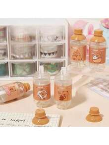 1/5包可爱卡通水豚矫正带，配有水豚宝宝矫正带，易于使用，可立即纠正错误，随时纠正错误，适用于学习、学校和办公用品。 - 彩色 - 查看 3