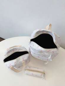 新款蝴蝶印花笔记本电脑背包，适合小学、初中和高中学生使用。