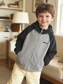 Balabala 2-5 Years Old Kids Fleece Hooded Sweatshirt, Boys & Girls Winter Warm Pullover, Soft & Comfortable - Black - View 2