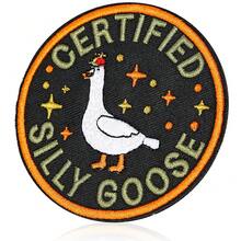 1 PC Funny Goose Hook And Loop Patch, Colorful Embroidered Badge Patch, Cute Animal Meme Morale Patch, DIY Applique Accessories For Backpacks, Dog Harnesses, Army Vests, Gym Bags, Hats, Helmets(Non-Iron Patch) - Multicolor - View 2
